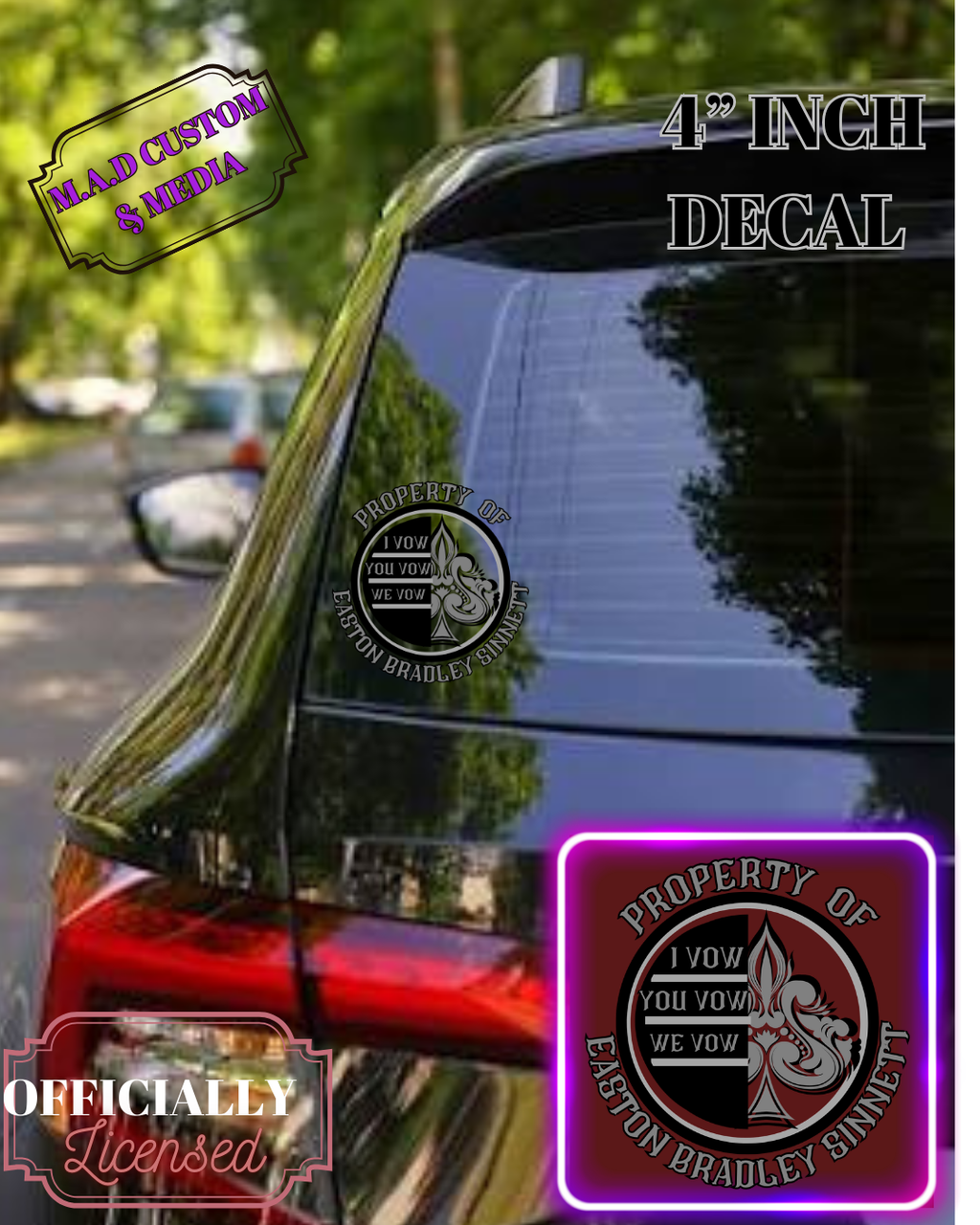 OFFICIALLY LICENSED SHANTEL TESSIER CAR DECALS (Copy)
