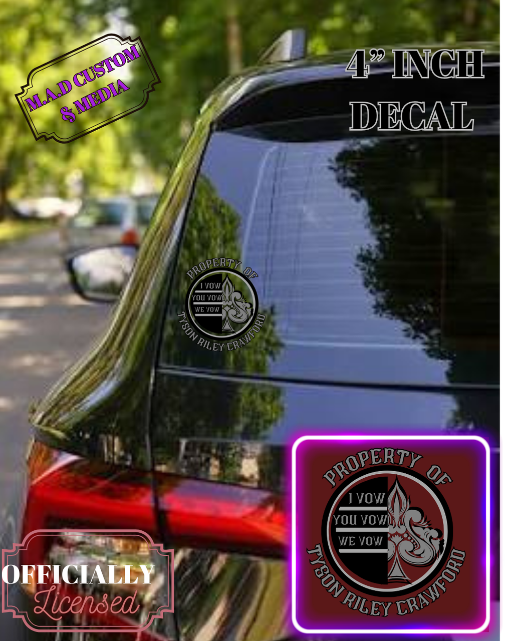 OFFICIALLY LICENSED SHANTEL TESSIER CAR DECALS (Copy)