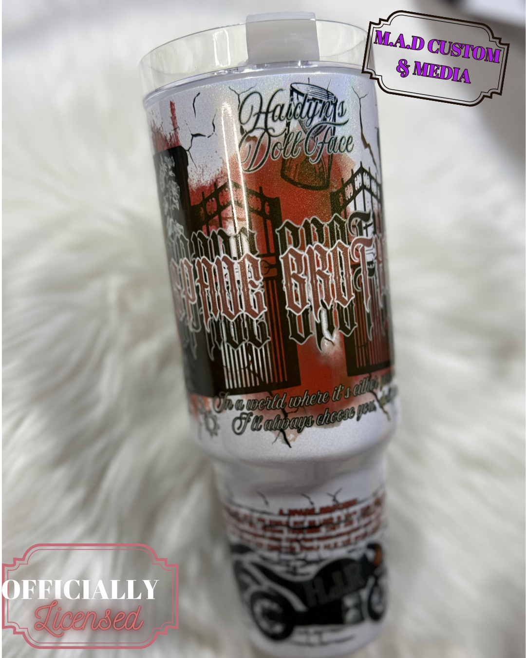 OFFICIALLY LICENSED 40OZ SHIMMER SPADE BROTHERS TUMBLER (Copy)