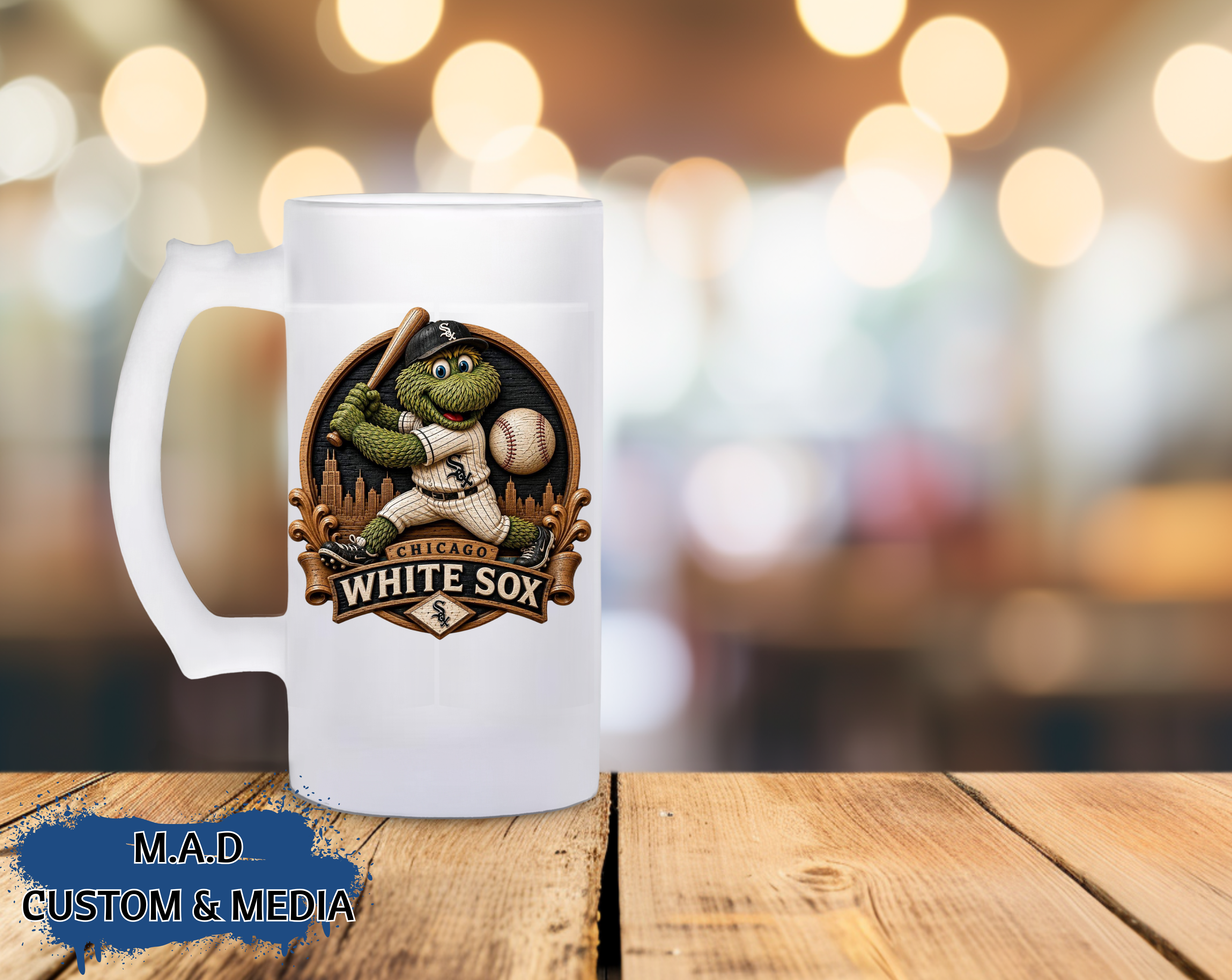 BASEBALL MASCOT BEER MUG