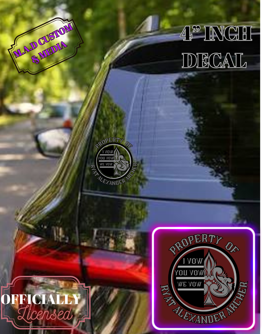OFFICIALLY LICENSED SHANTEL TESSIER CAR DECALS (Copy)
