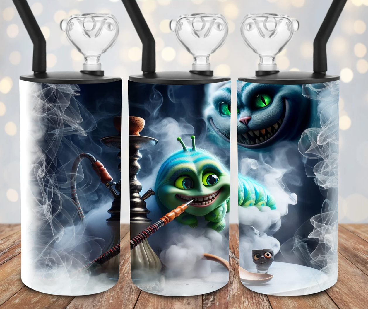CHESHIRE CAT INSPIRED  HOOKAH TUMBLER