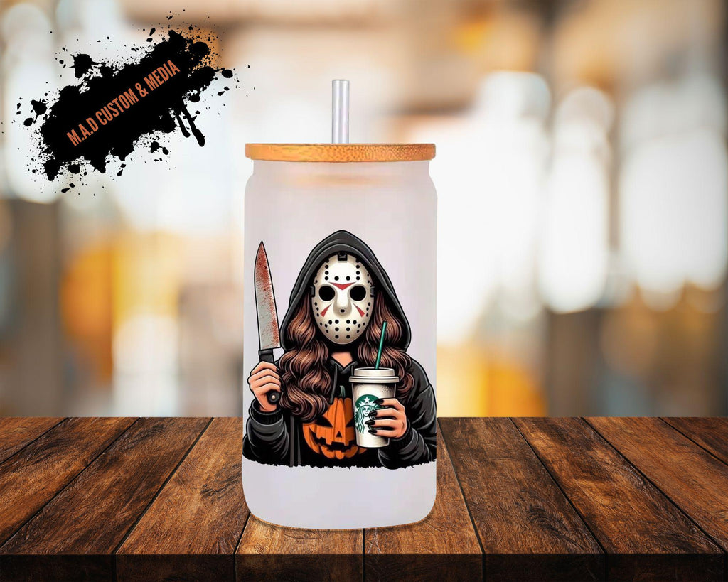 Halloween Mama's 16oz Frosted Glass