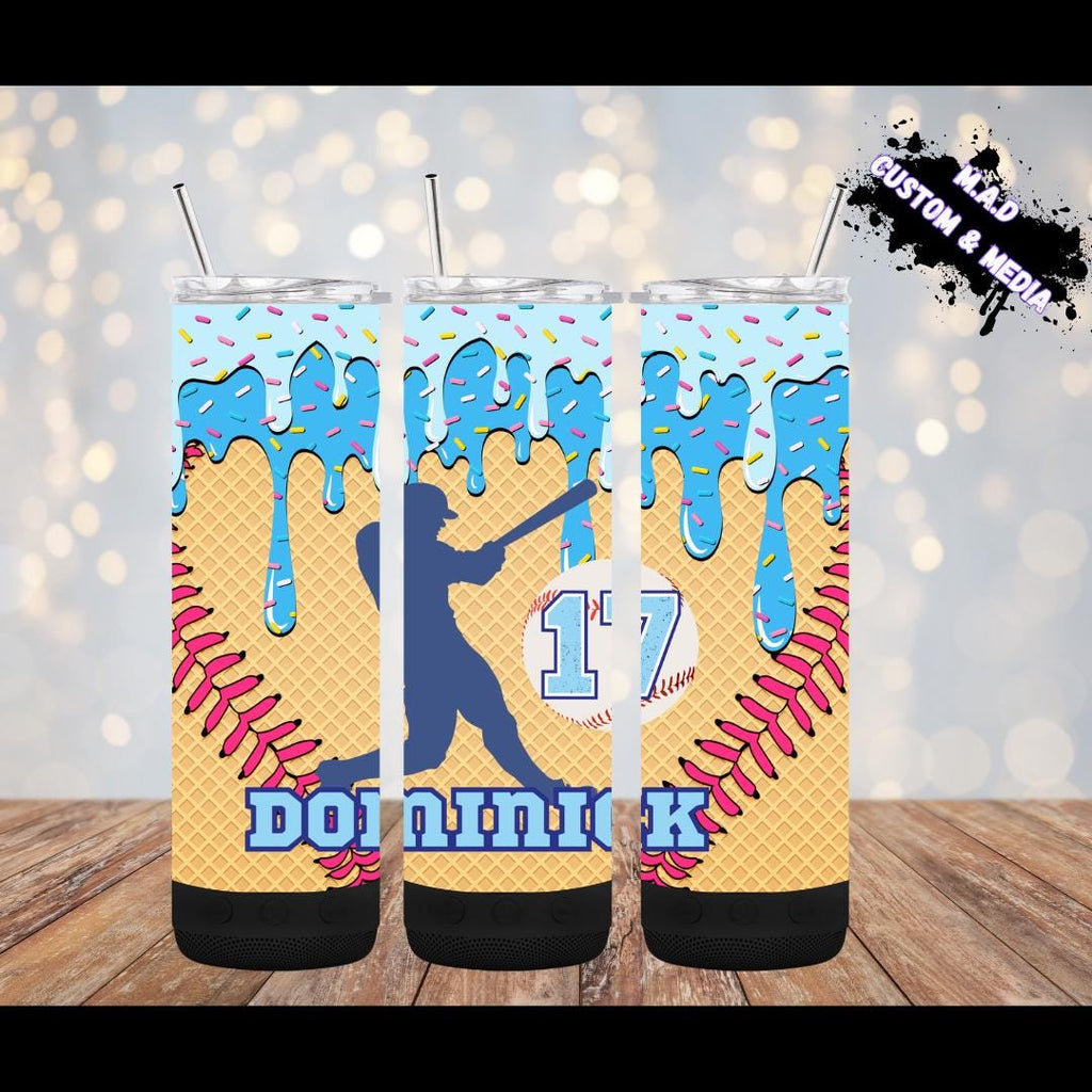 Personalize Baseball Drip Tumbler