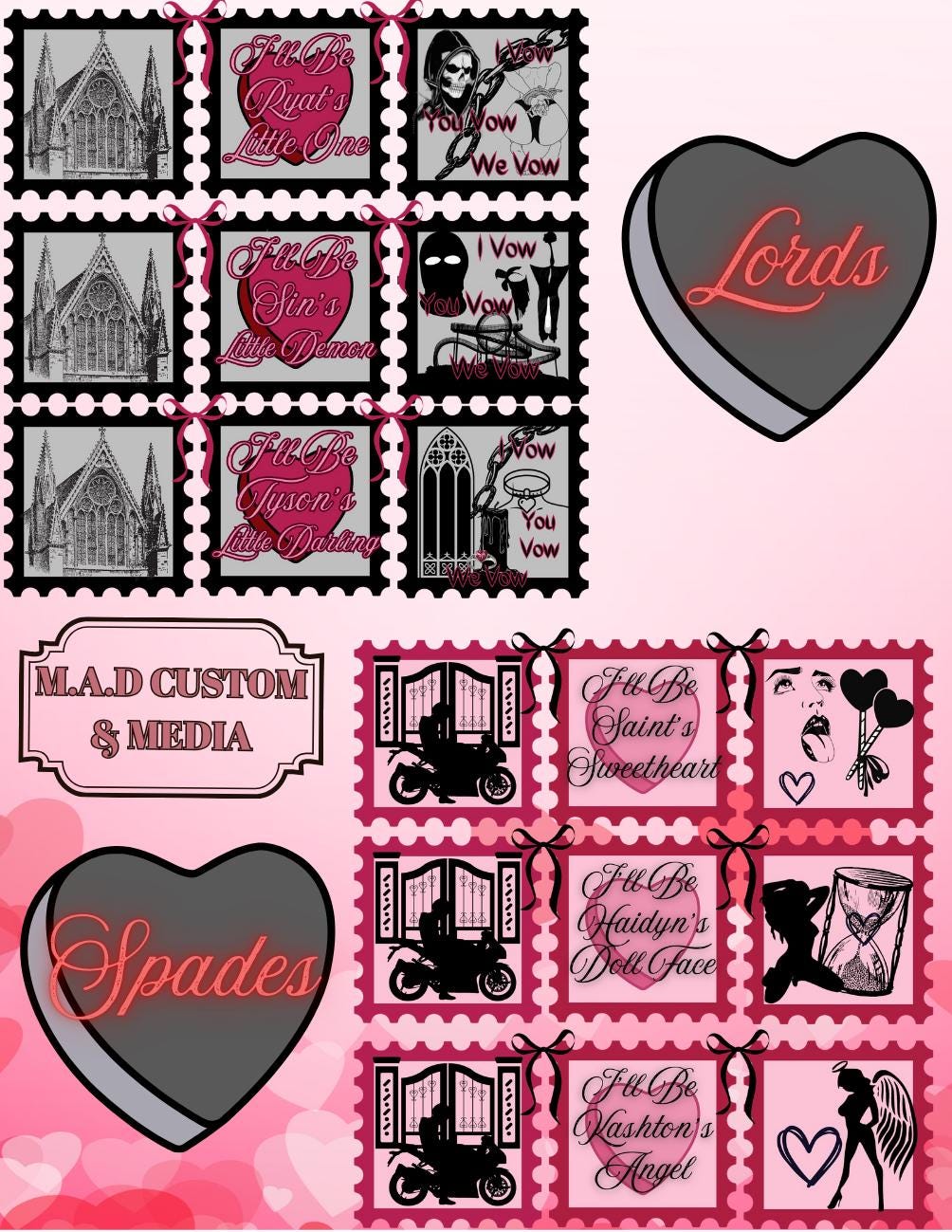 Officially Licensed Valentines Day Lords & Spades Bookmark (Copy)